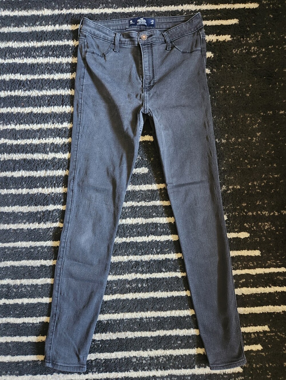 Womens Hollister Black High Rise Skinny Ankle Jeans 9R